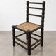 4 blackened wood spindle leg chairs attributed to Charles Dudouyt 1940