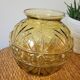 Yellow art deco ball vase