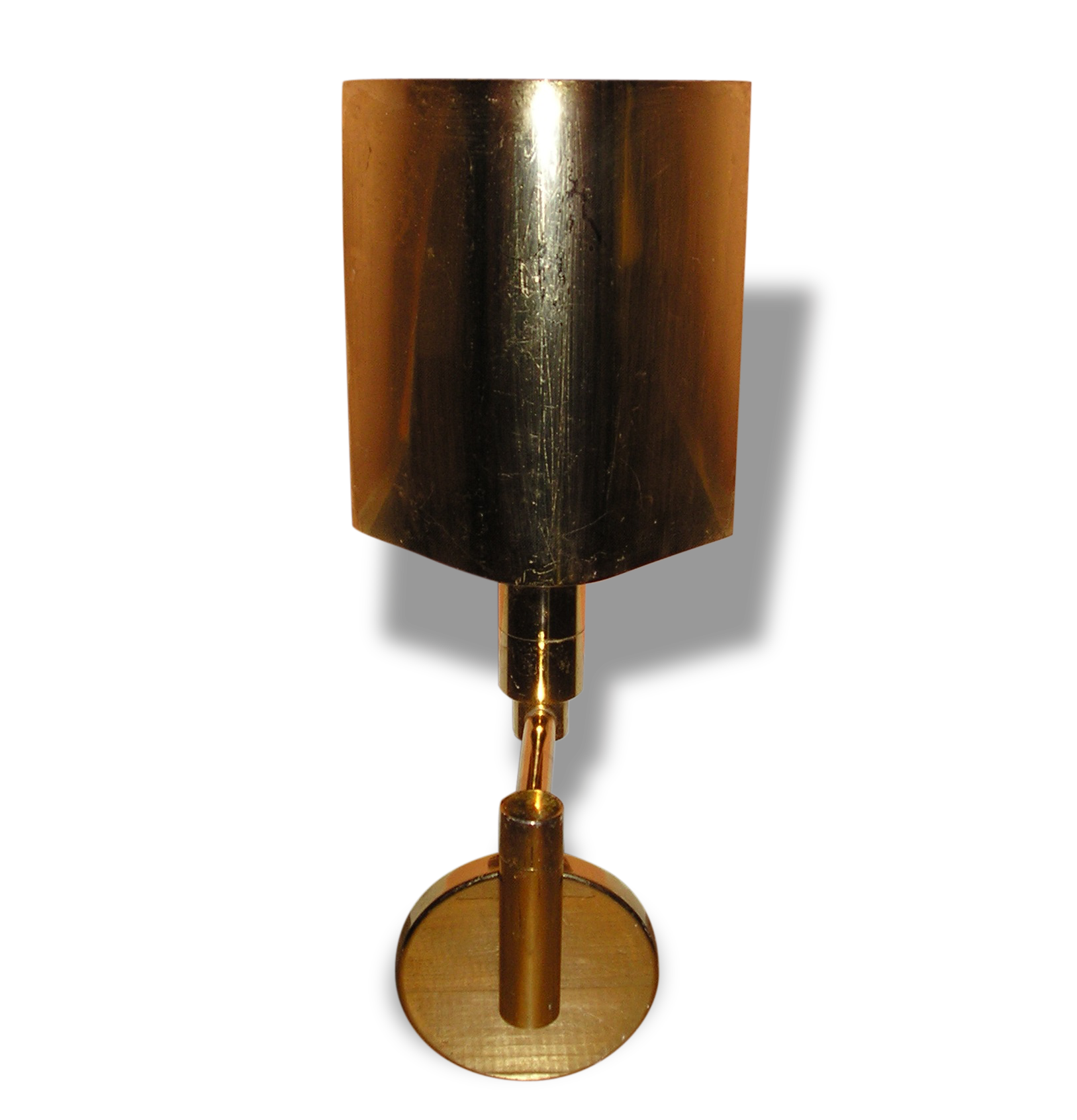 Swivel wall for indirect lighting, vintage 70's Golden brass