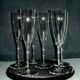 BACCARAT DOM PERIGNON 6 DOUBLE SIGNATURE CRYSTAL CHAMPAGNE FLUTES - 23.5