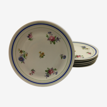 Set of 6 dessert plates "lourioux foëcy"