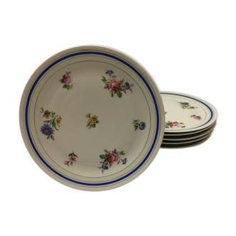 Lot de 6 assiettes à dessert “ lourioux foëcy “
