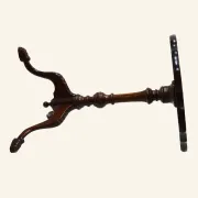 African mahogany guéridon, turned with a sculpted tripod leg.