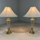 Hollywood Regency crystal & brass table lamps by Underwriters Laboratories Inc