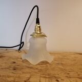 Vintage opaline portable lamp