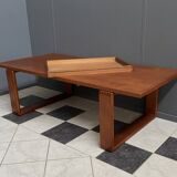 Large Teak coffee table with serving tray 1970s EMC Mobler Denmark