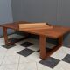 Large Teak coffee table with serving tray 1970s EMC Mobler Denmark