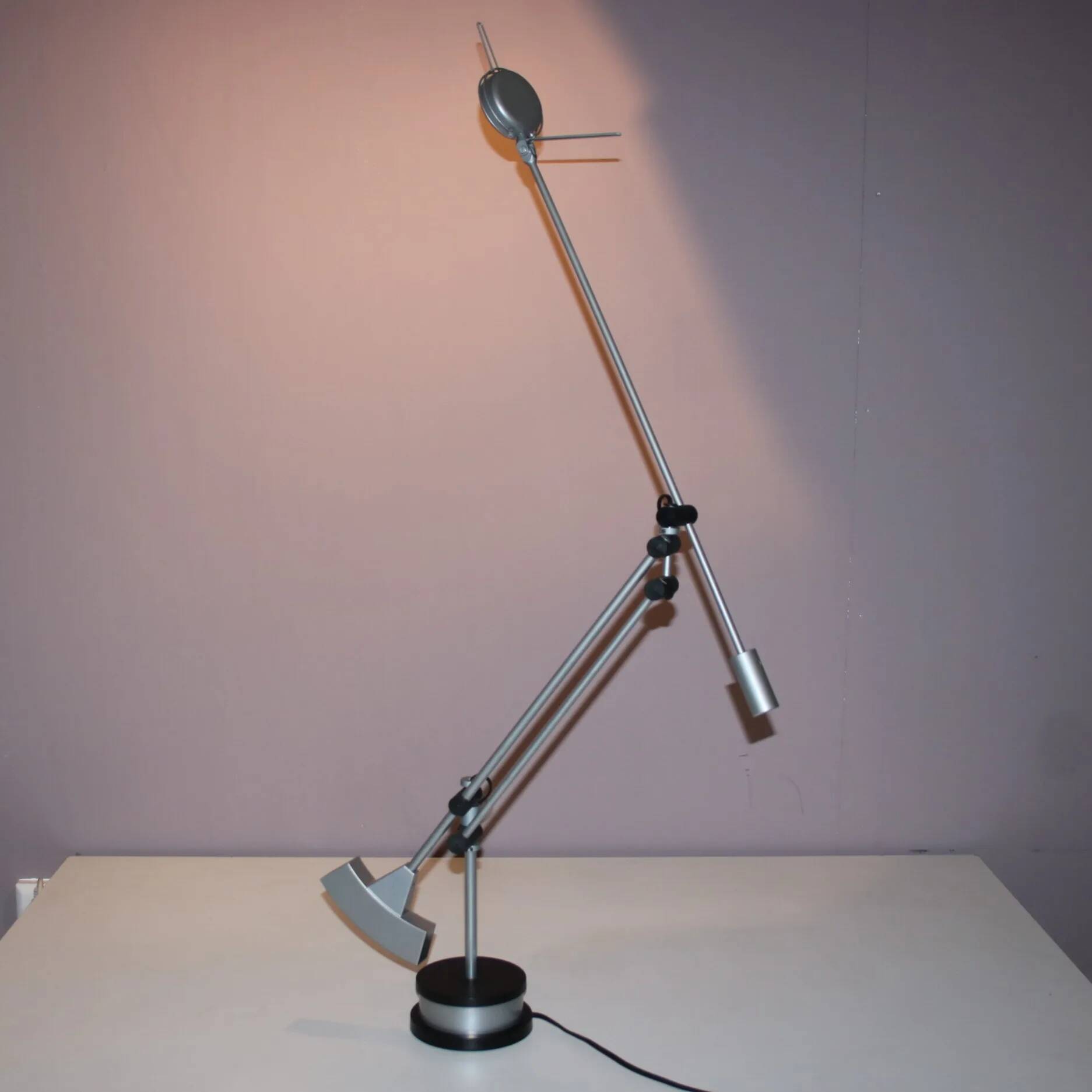 1980s adjustable desk lamp by Edwin Klein for Indoor, Netherlands