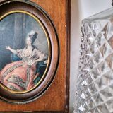 Miniature portrait frame on fabric