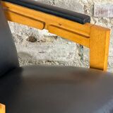 Armchair with vintage system 1950 in wood and imitation