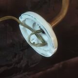 Swan neck and tulip glass wall light, porcelain lamp