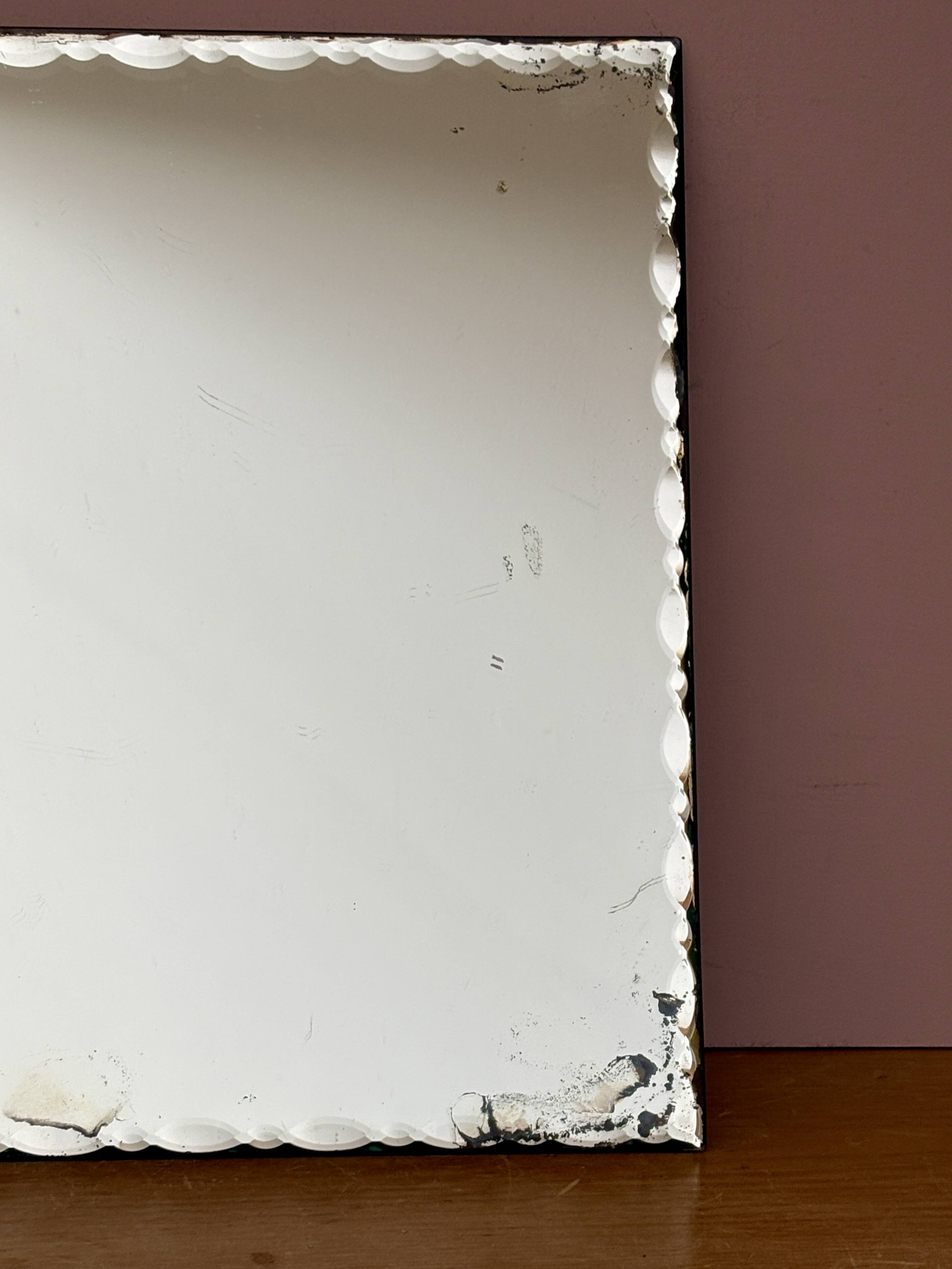 Antique mirror with bevelled edges