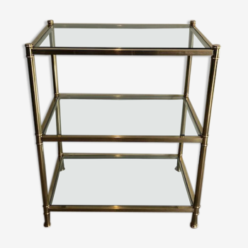 Three-floor brass console