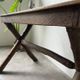 Solid walnut desk, folk art, Savoy, circa 1900