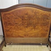 François Linke (1855-1943), marquetry veneered wooden bed in Louis XVI style