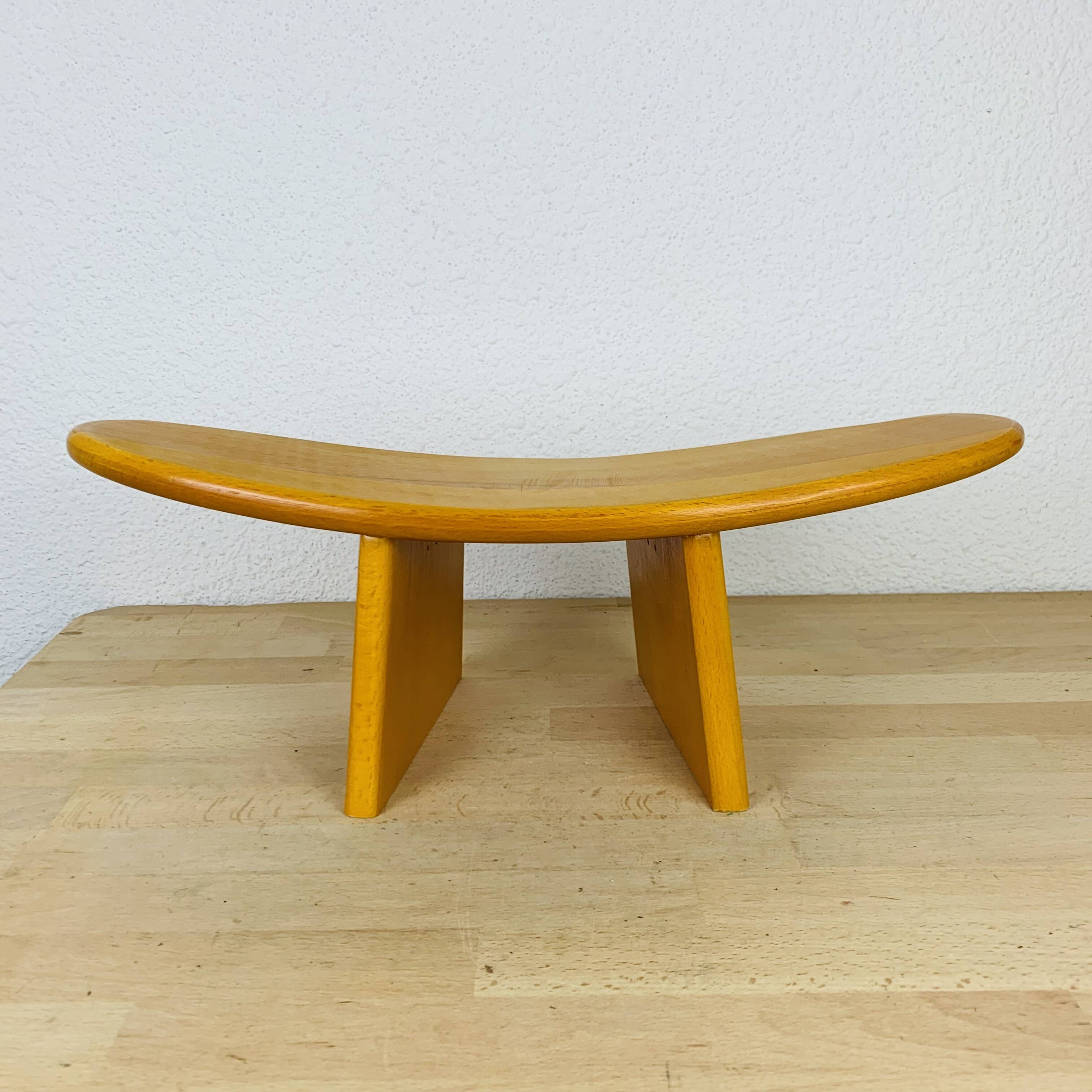 Wooden meditation stool