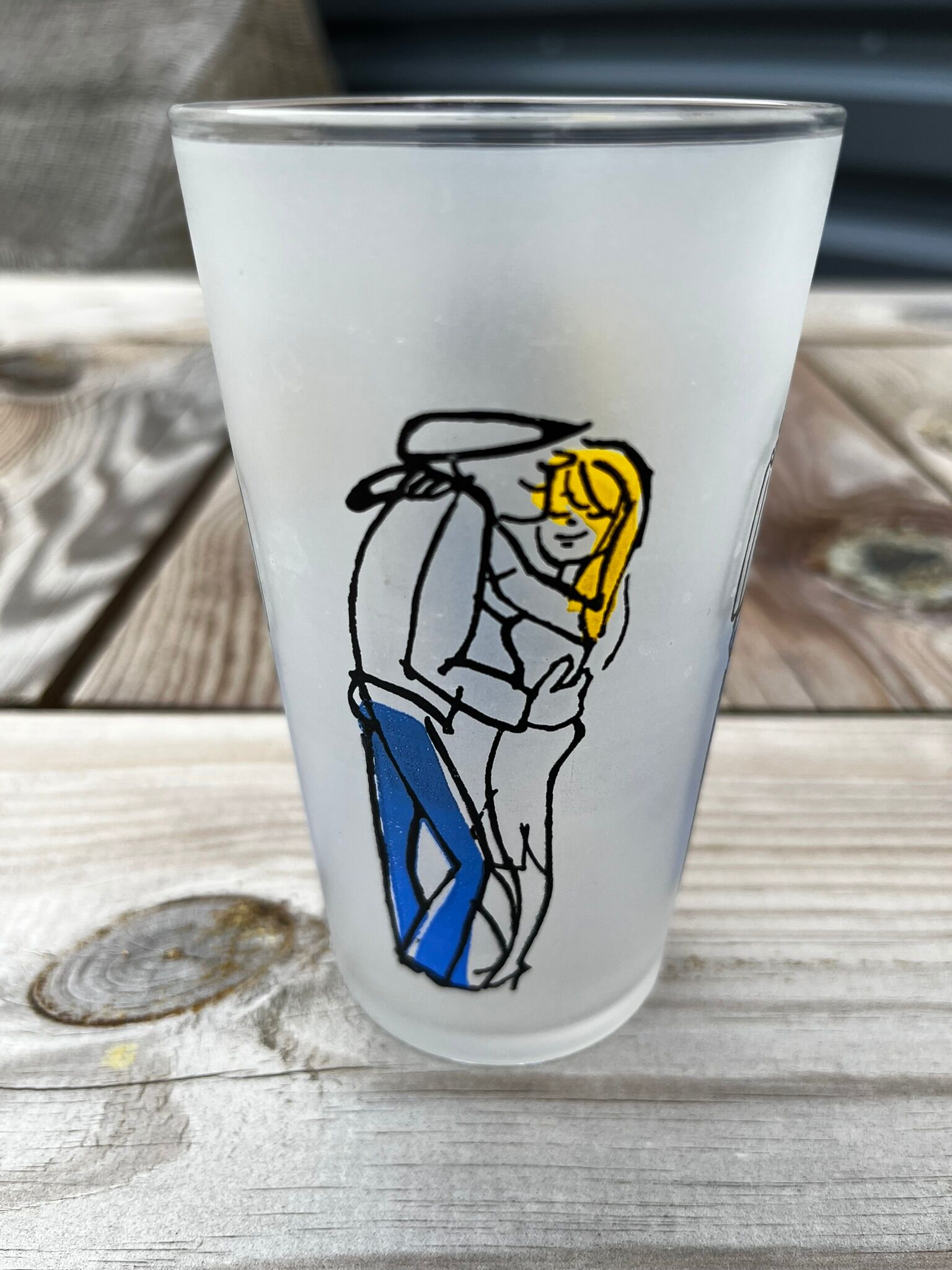 Verre vintage signé Cabu