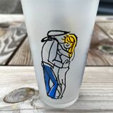 Verre vintage signé Cabu
