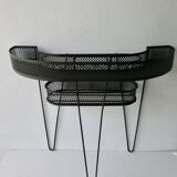 Desserte en métal noir, années 60