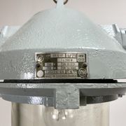 Lampe industrielle grise antidéflagrante, années 1970