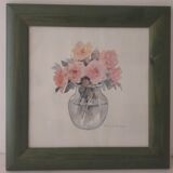 Lithograph flowers by rosalind oesterle