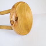 Modern Scandinavian Sculptural Stool, Pine, Sweden, 1970s