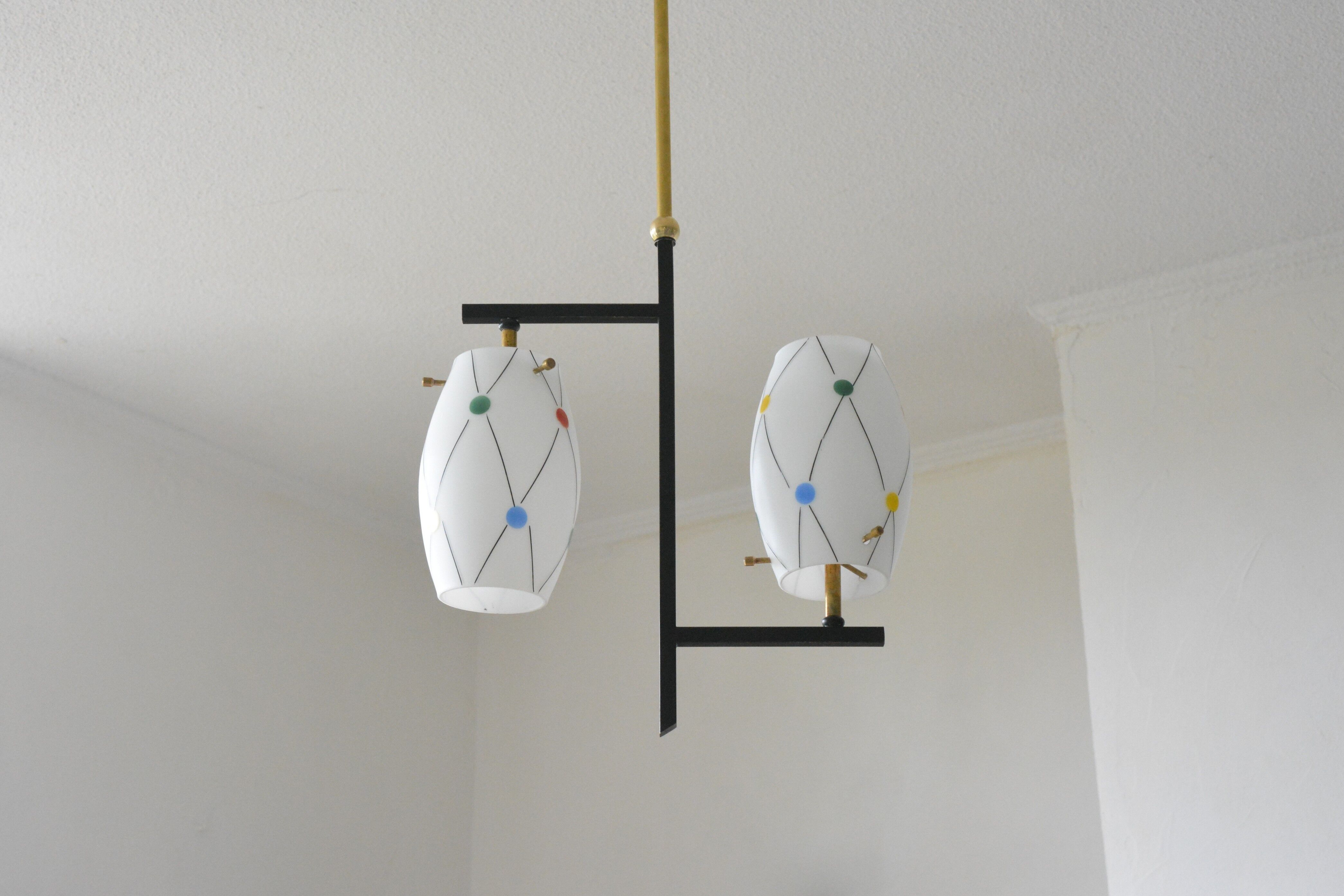 Stilux Milano chandelier 50s