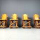 Vintage brutalist dining chairs, set of 4 - 1960s