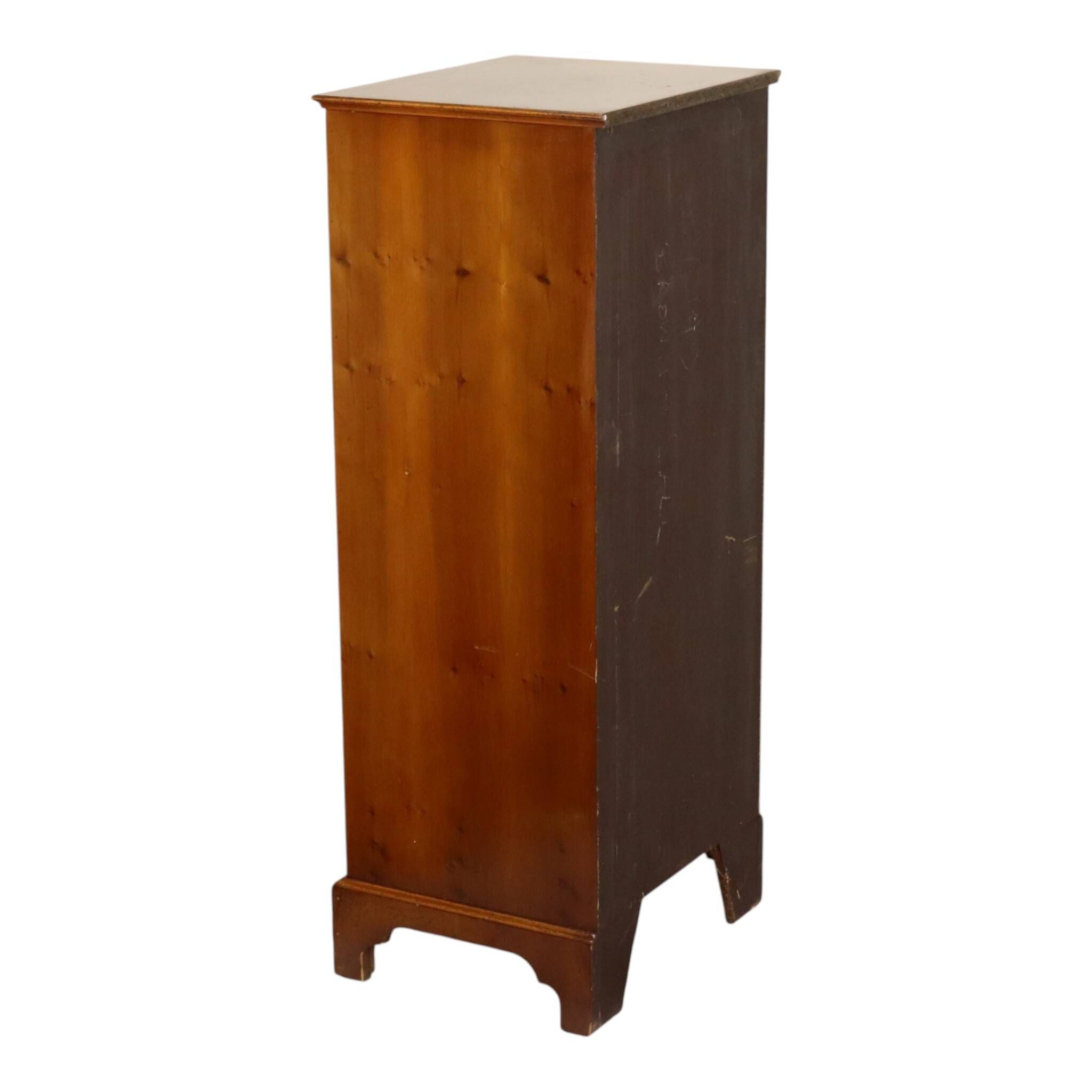 Vintage Chest of Drawers Burton Reproductions Burl Wood Veneer 116cm