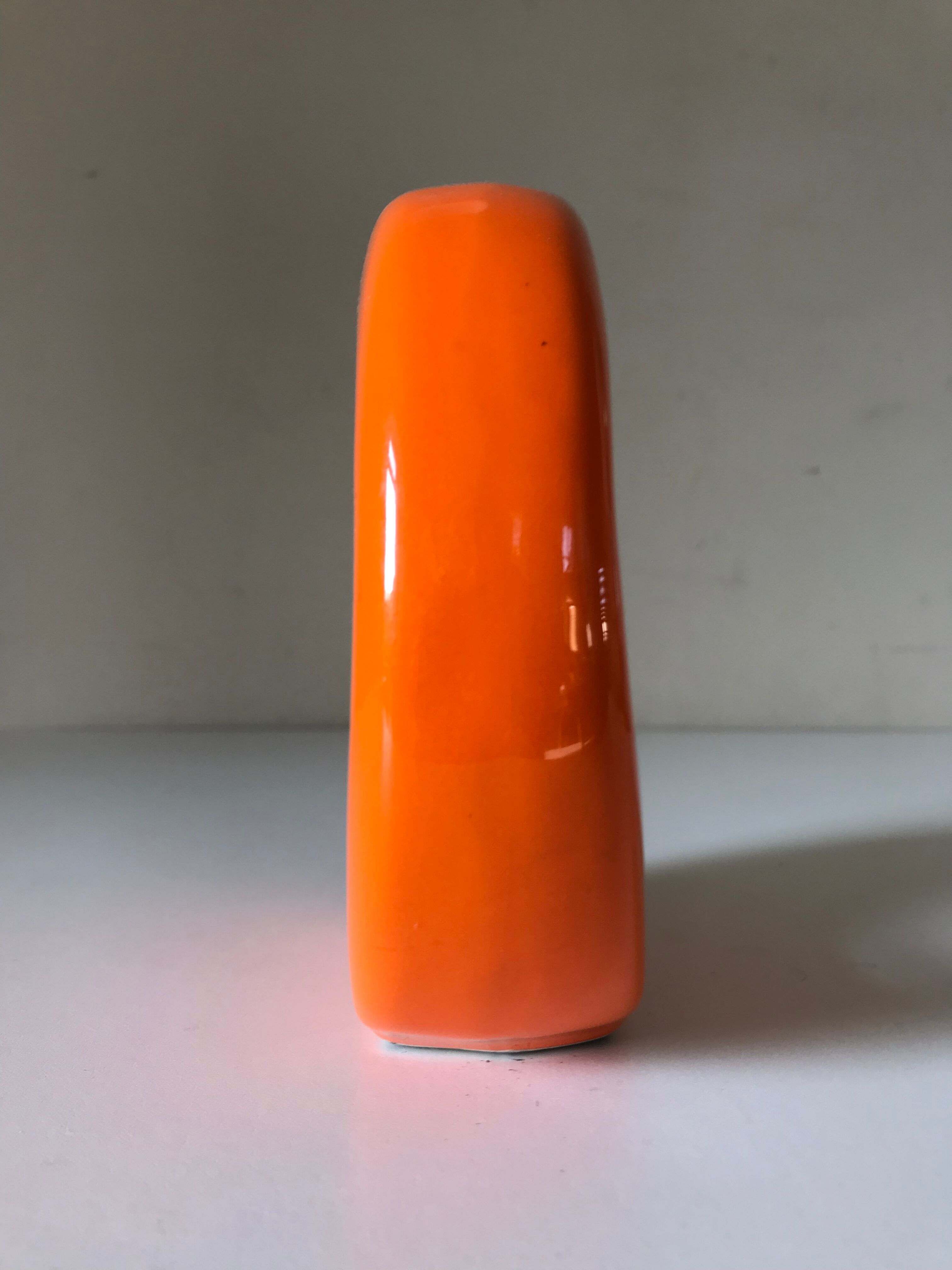 Vase céramique orange  vintage Annees 70