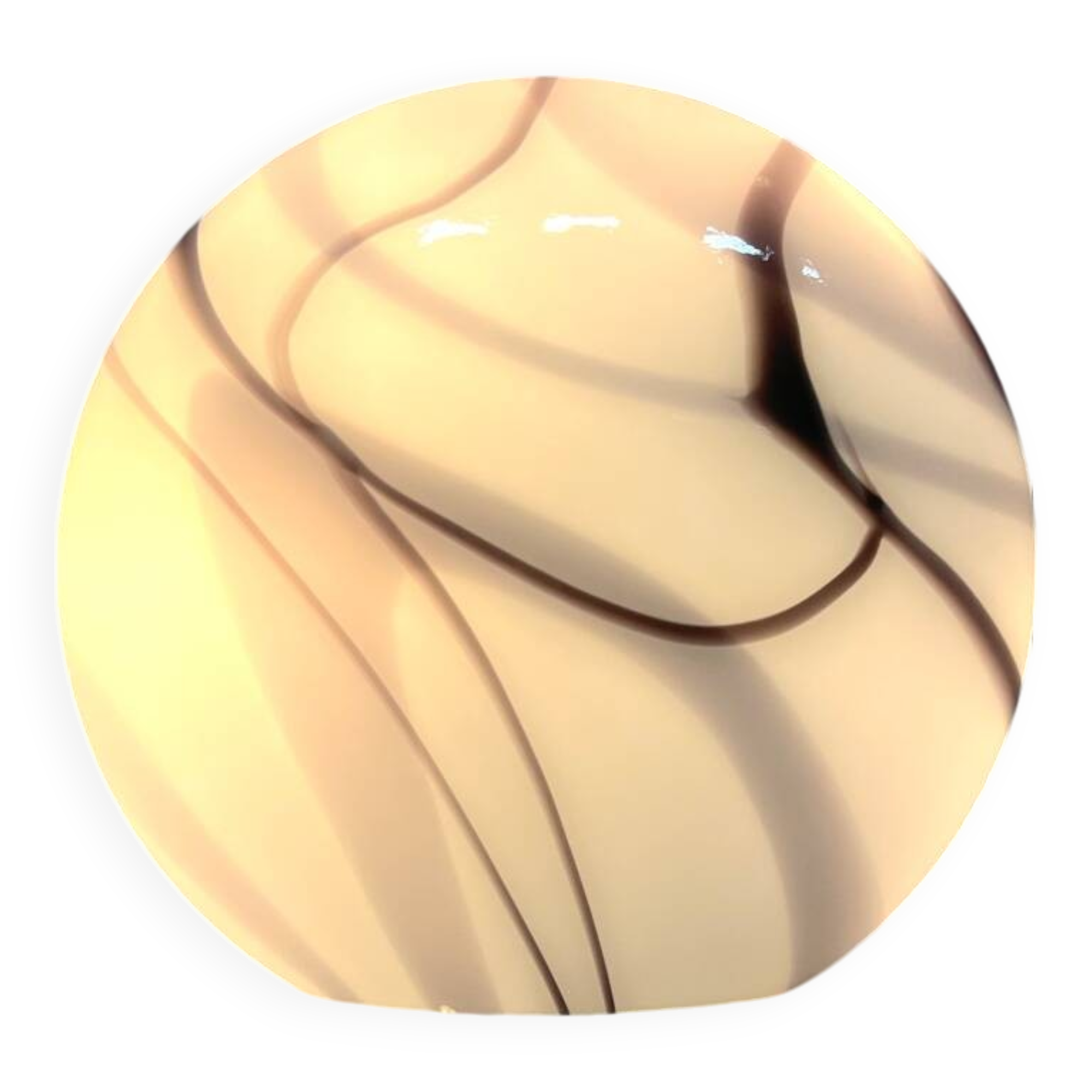 Zebra Swirl Table Lamp, Zijlstra Tiel Dutch Design, Vintage Glass Light, Black & White Stripes, 1990s Home Decor