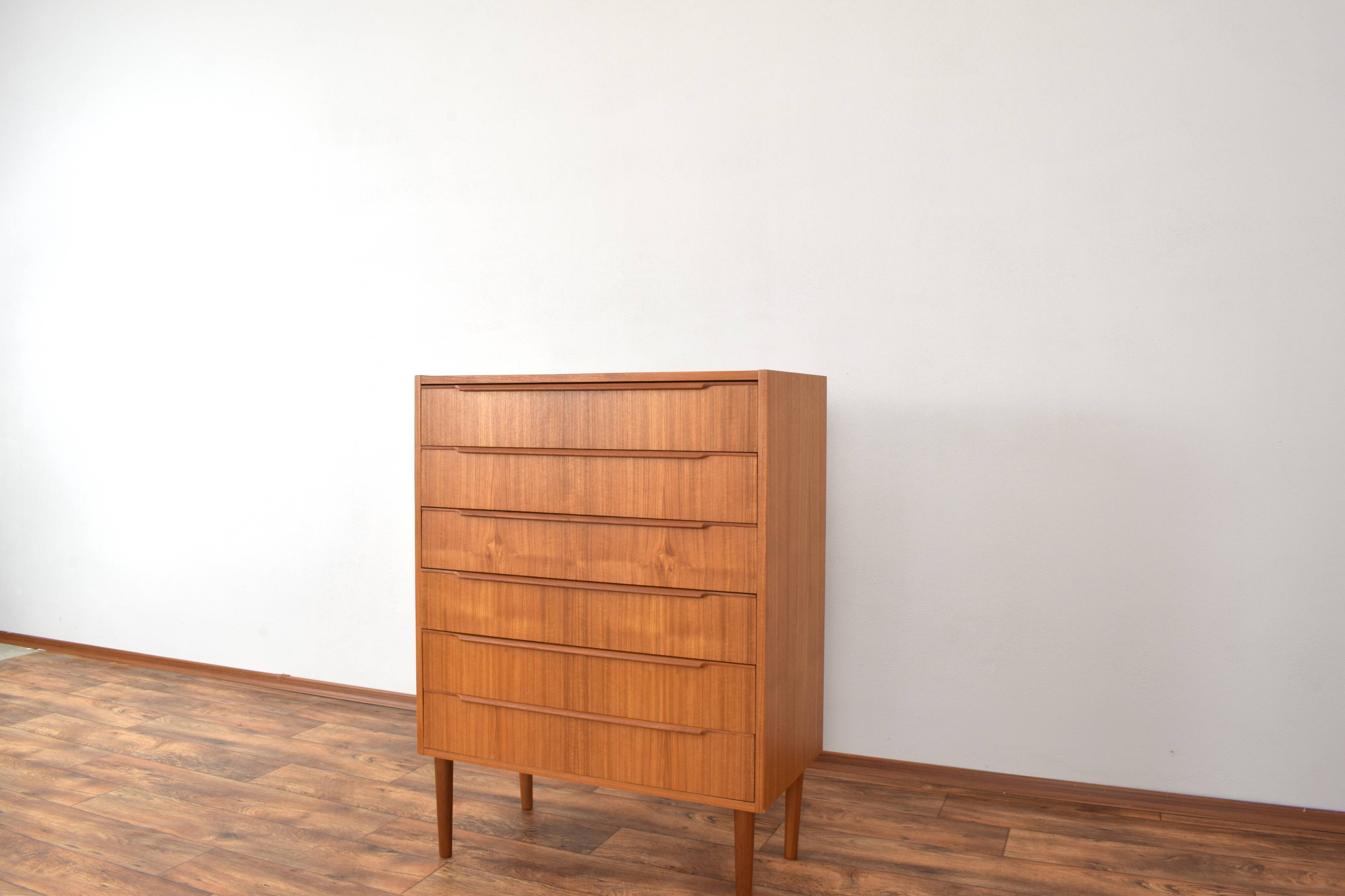 Commode à tiroirs en teck, Danemark, 1960