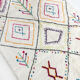 Moroccan Berber carpet azilal ecru with black diamonds and colorful patterns 255x159cm