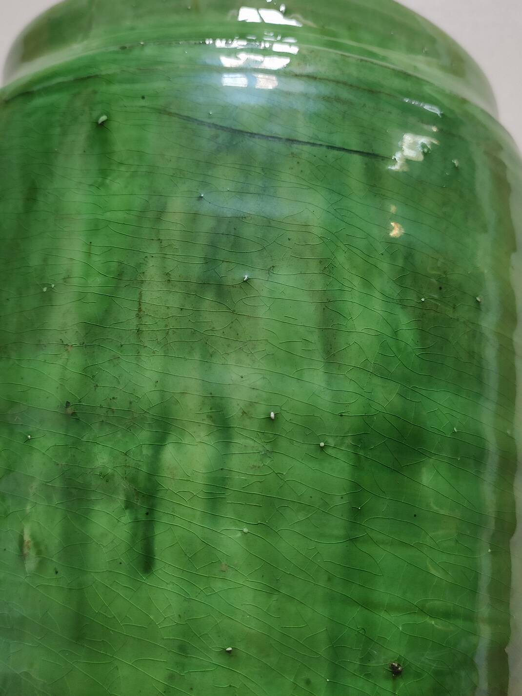 Large glazed ceramic pot