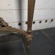 Louis XVI style console in gilded wood with a marble top.