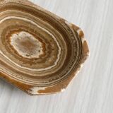 Empty pocket bowl, soap dish in marbled stone effect