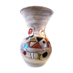 Strangulation vase with polychrome abstract decoration 60s