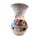 Strangulation vase with polychrome abstract decoration 60s