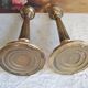 Pair of very old brass candlesticks