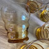 Set of 7 vintage colored glasses