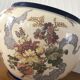 Faience pot lavallière sarreguemines floral motifs