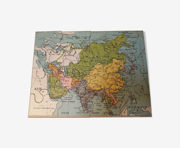 Carte puzzle géographique en bois - Asie centrale