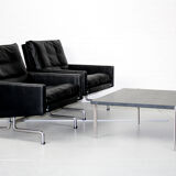 Set 2 vintage PK31/1 Lounge Chair & PK61 Coffee Table by Poul Kjaerholm for E. Kold Christensen