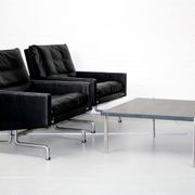 Set 2 vintage PK31/1 Lounge Chair & PK61 Coffee Table by Poul Kjaerholm for E. Kold Christensen