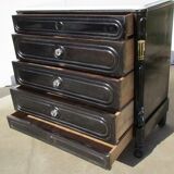 Napoleon III chest of drawers in blackened wood