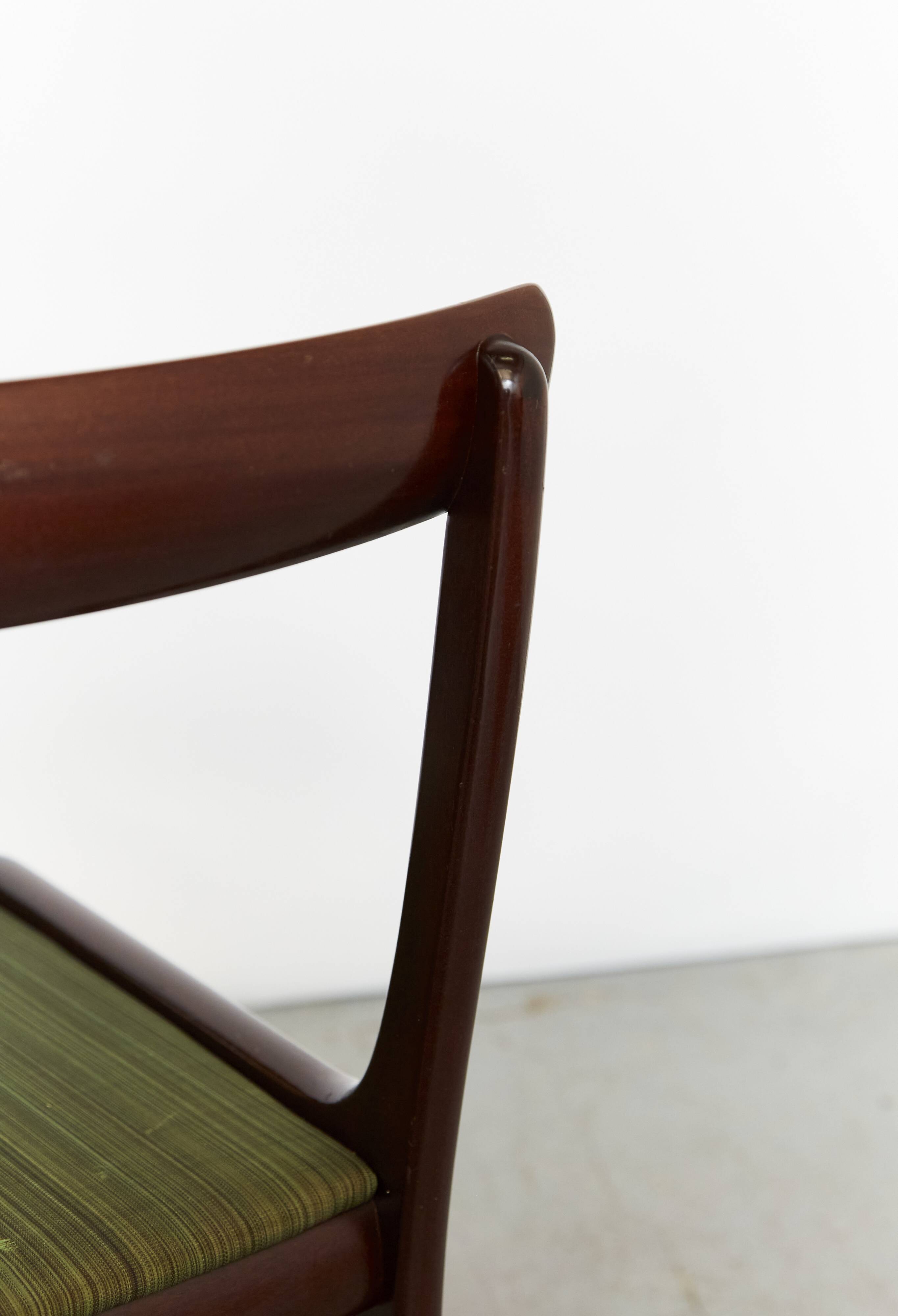 Chaise par Ole Wanscher en acajou pour Poul Jeppesens, Rungsted 1950