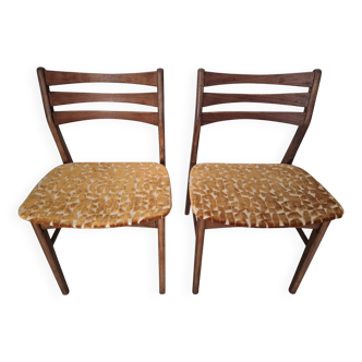 Paire de chaises danoises en teck éditées par Faldsled