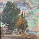Breton landscape signed Emile Galois