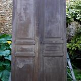 paire de grande portes en bois anciennes