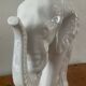 Vintage elephant umbrella stand in glazed ceramic